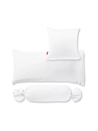 FLEURESSE | Satin Kissenbezug Royal Uni 2er 40x80cm Weiss | 